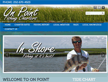 Tablet Screenshot of onpointfishing.com